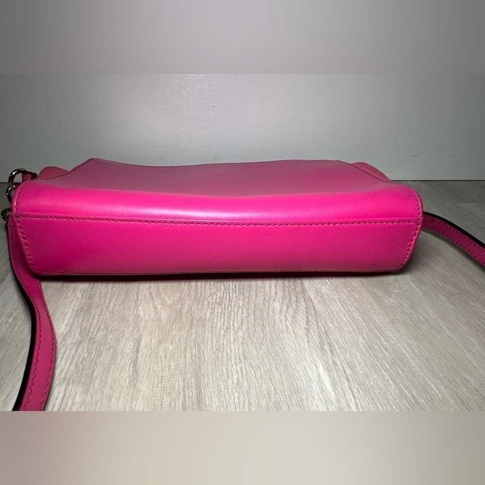 Kate Spade Adelia LEATHER Crossbody Bgnvl/Cbon Pink Shoulder Bag - Picture 4 of 6